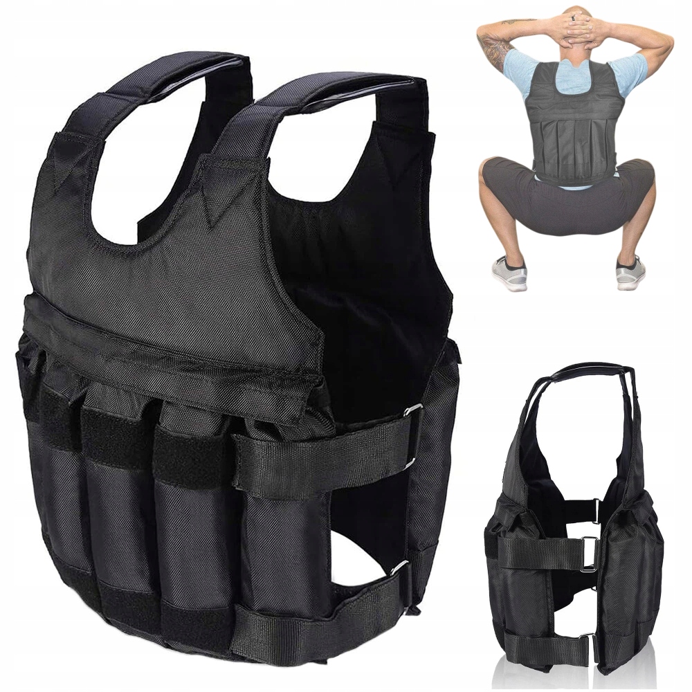 Tréninková Zátěžová Vesta Pro Cvičení Se Zátěží 50 kg, Velká
