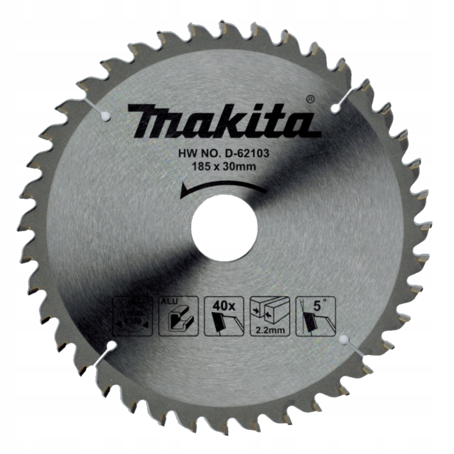 

Tarcza tnąca do Aluminium 185x30mm 40Z Makita