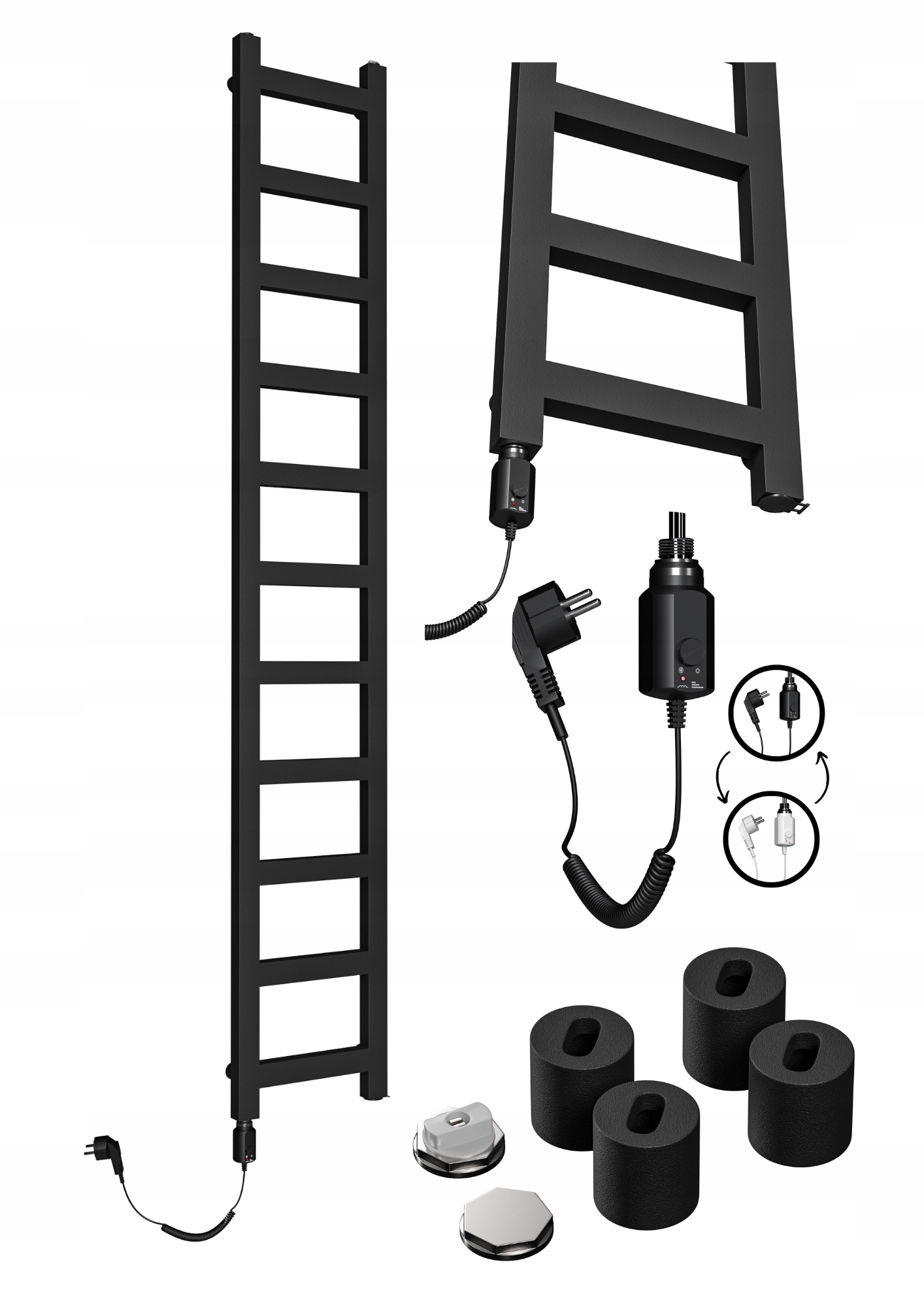 Elektrický ohrievač Mini 990x250 Čierna štruktúra Ohrievač