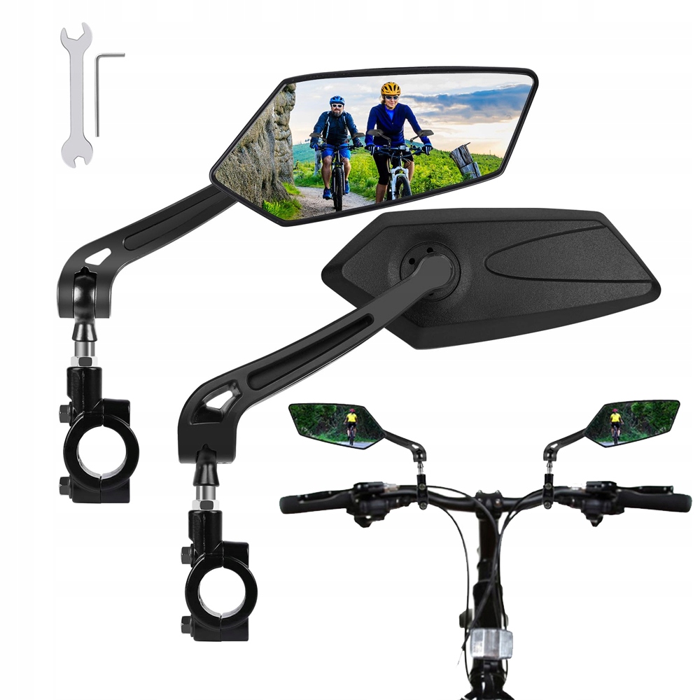 2 Szt Lusterka Rowerowego Hd, Regulowane O 360° Do 20 24MM Kierownic