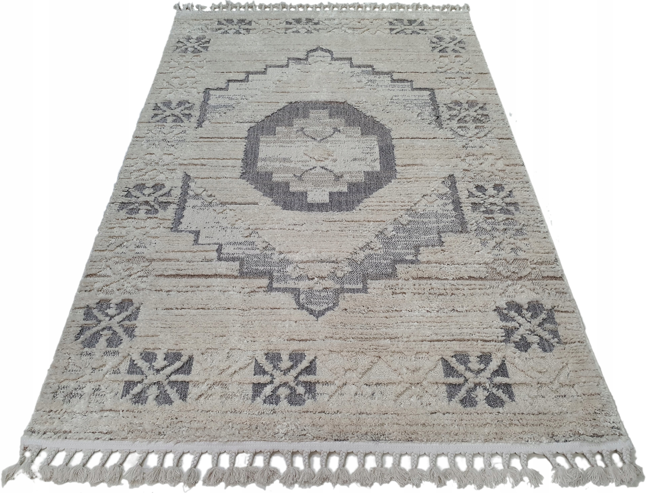 Dywan Arezzo 3D Berber frędzle 200x290 Etno Boho