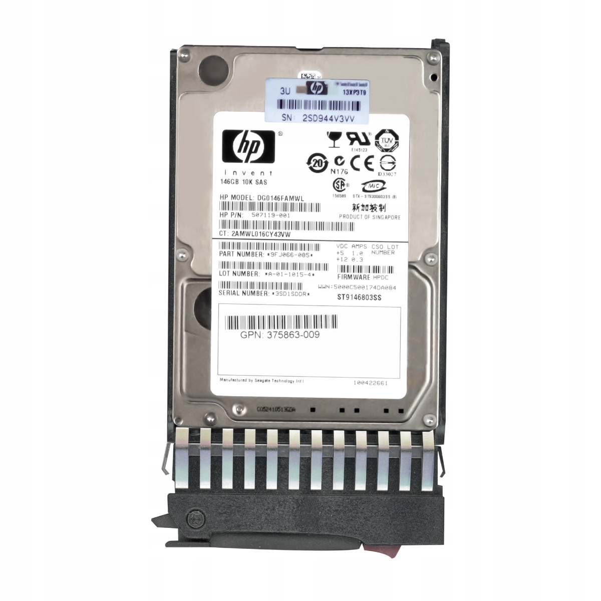 Hp 507119-001 146GB 10K 16MB SAS-2 2.5'' DG0146FAMWL
