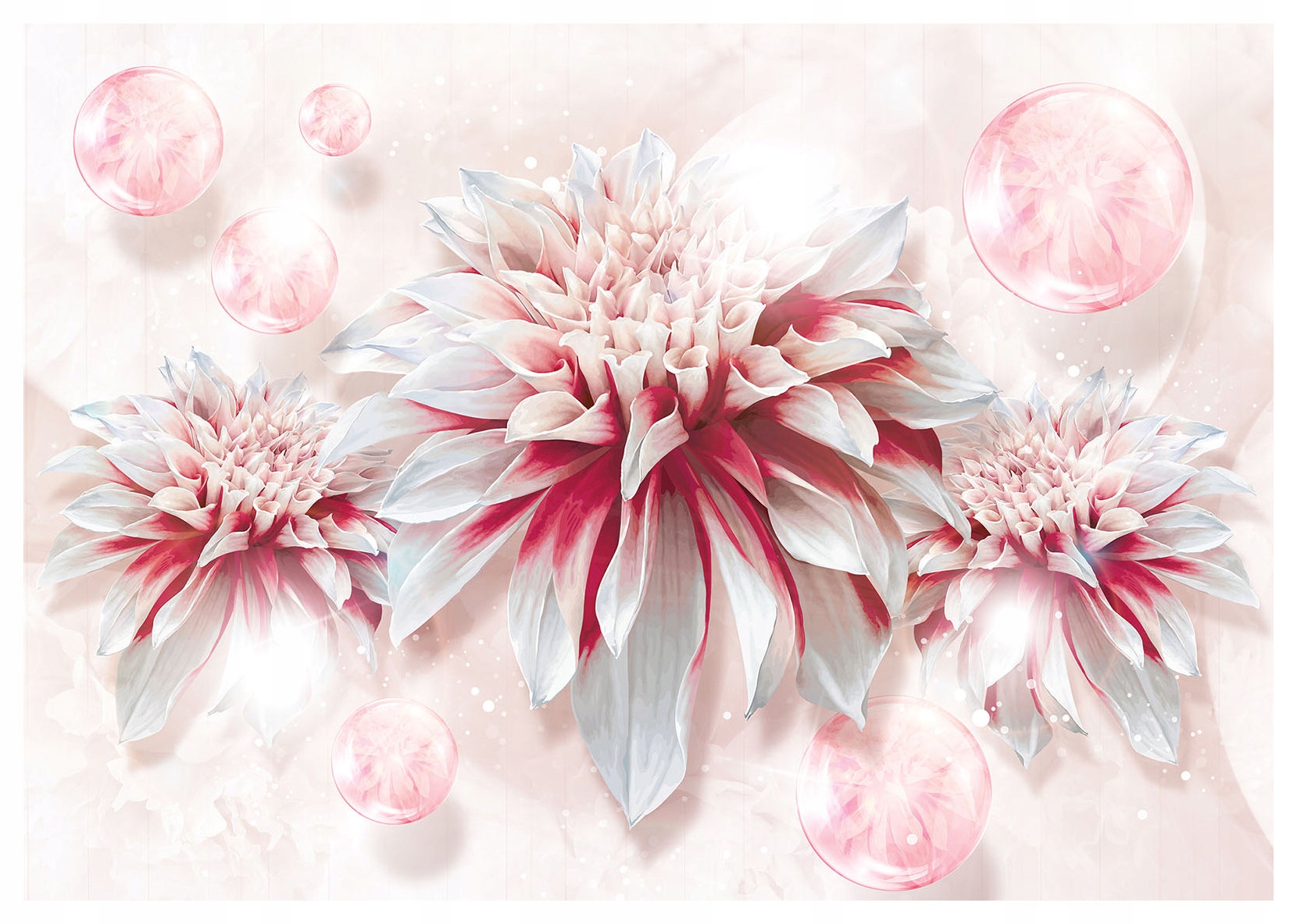 Vliesová fototapeta Georginie Květiny Abstraktní koule 350x250 lepidlo