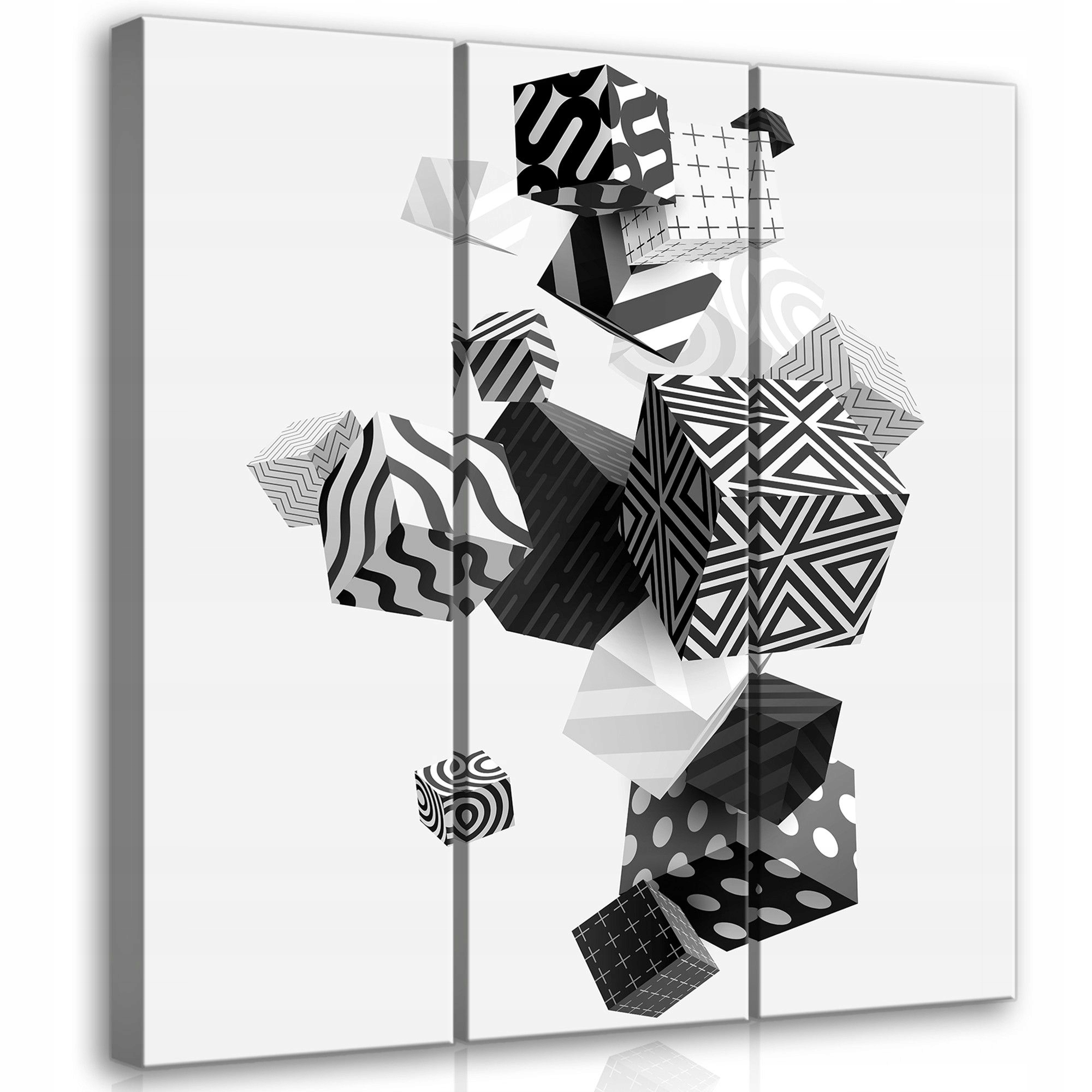 Obraz 90x100 Geometrická abstrakce Černobílá Dynamika Umění