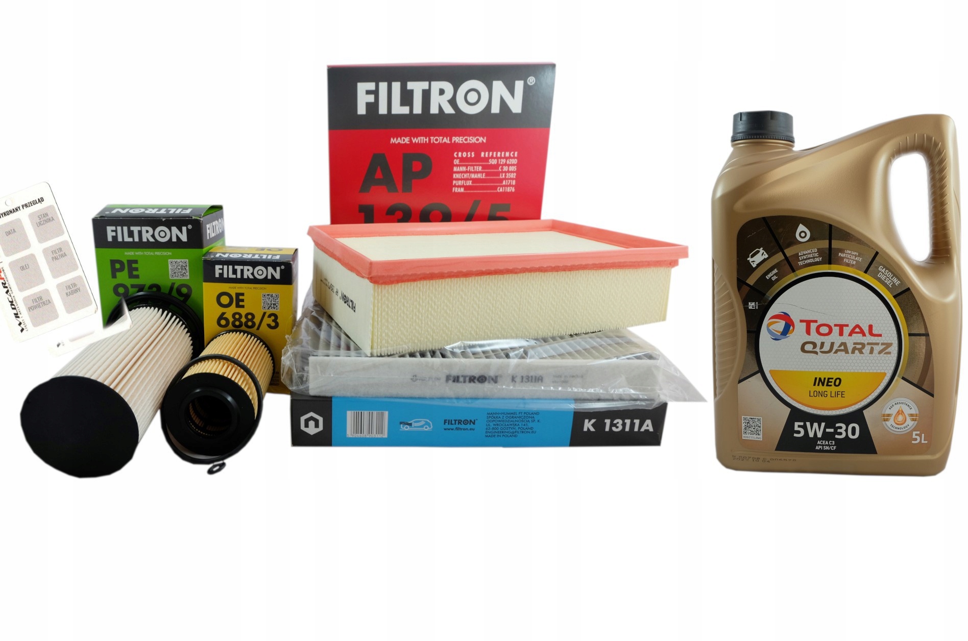 4 x Olejový filter 5W30 Škoda Karoq Kodiaq 1.6 2.0 Tdi