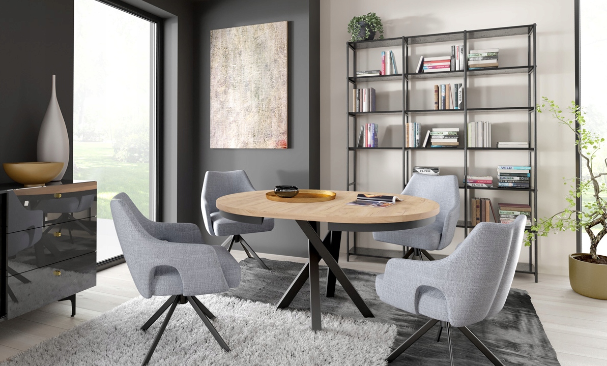 Stół okrągły rozkładany Aga Home loft 90/130 Marka Aga Home