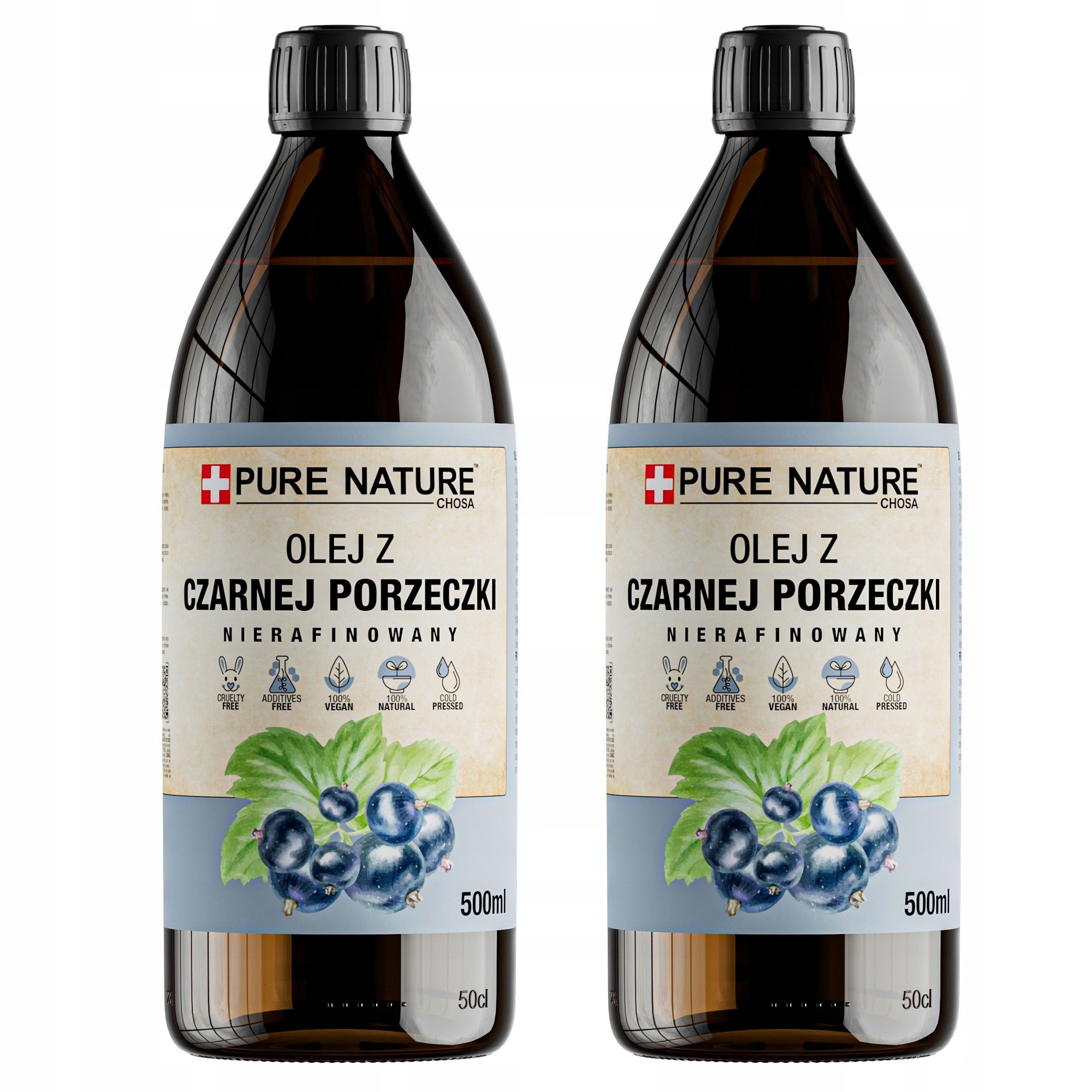 Olej Z Jader Černého Rybízu Nerafinovaný Přírodní Za Studena Lisovaný 0,5 l