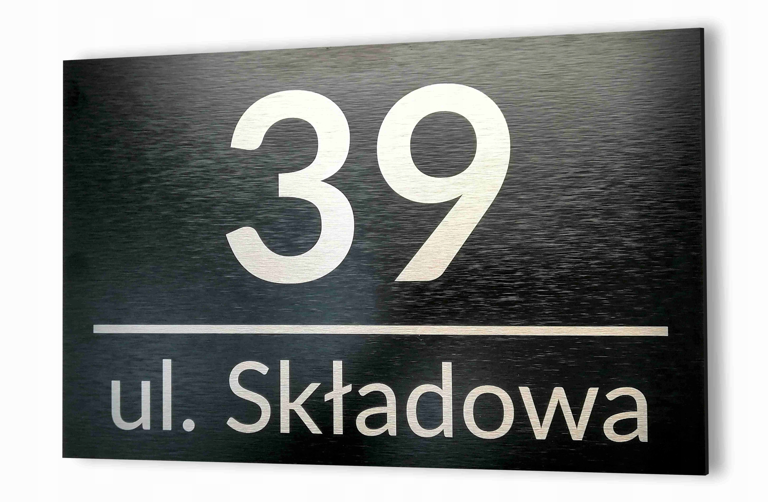 

Tabliczka Tablica Adresowa Czarna Numer domu Grawe