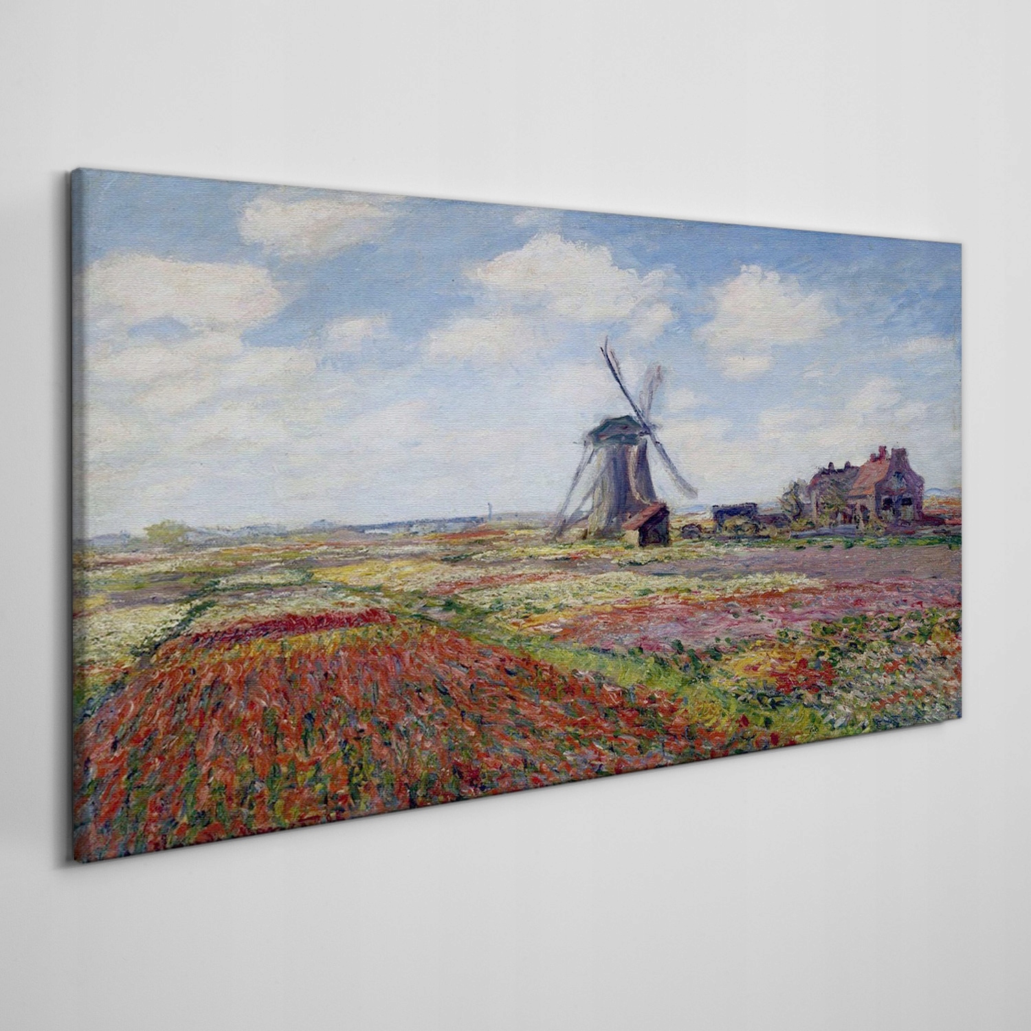 

Płótno foto obraz na ramie Młyn łąka Monet 100x50