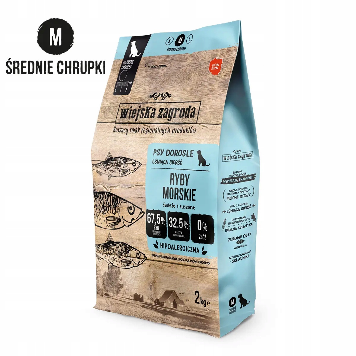 Levně Wiejska Zagroda Psi Běloryby (dospělí) křupky M 2 kg Mořské ryby