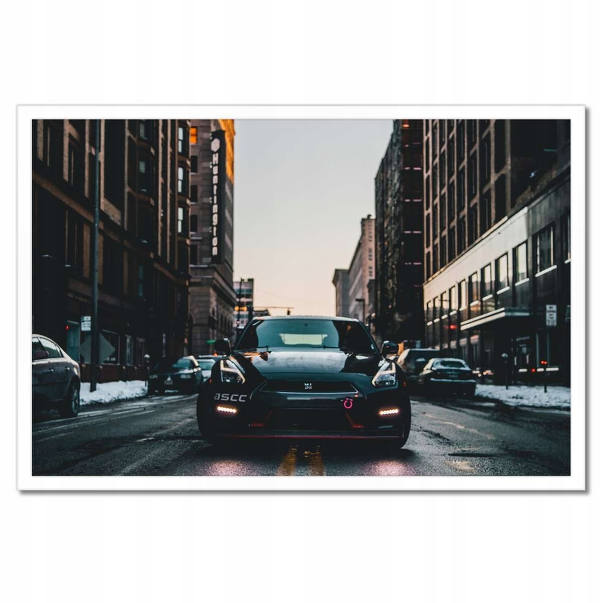 Plakáty v rámu 60x40 Černý Nissan Gtr