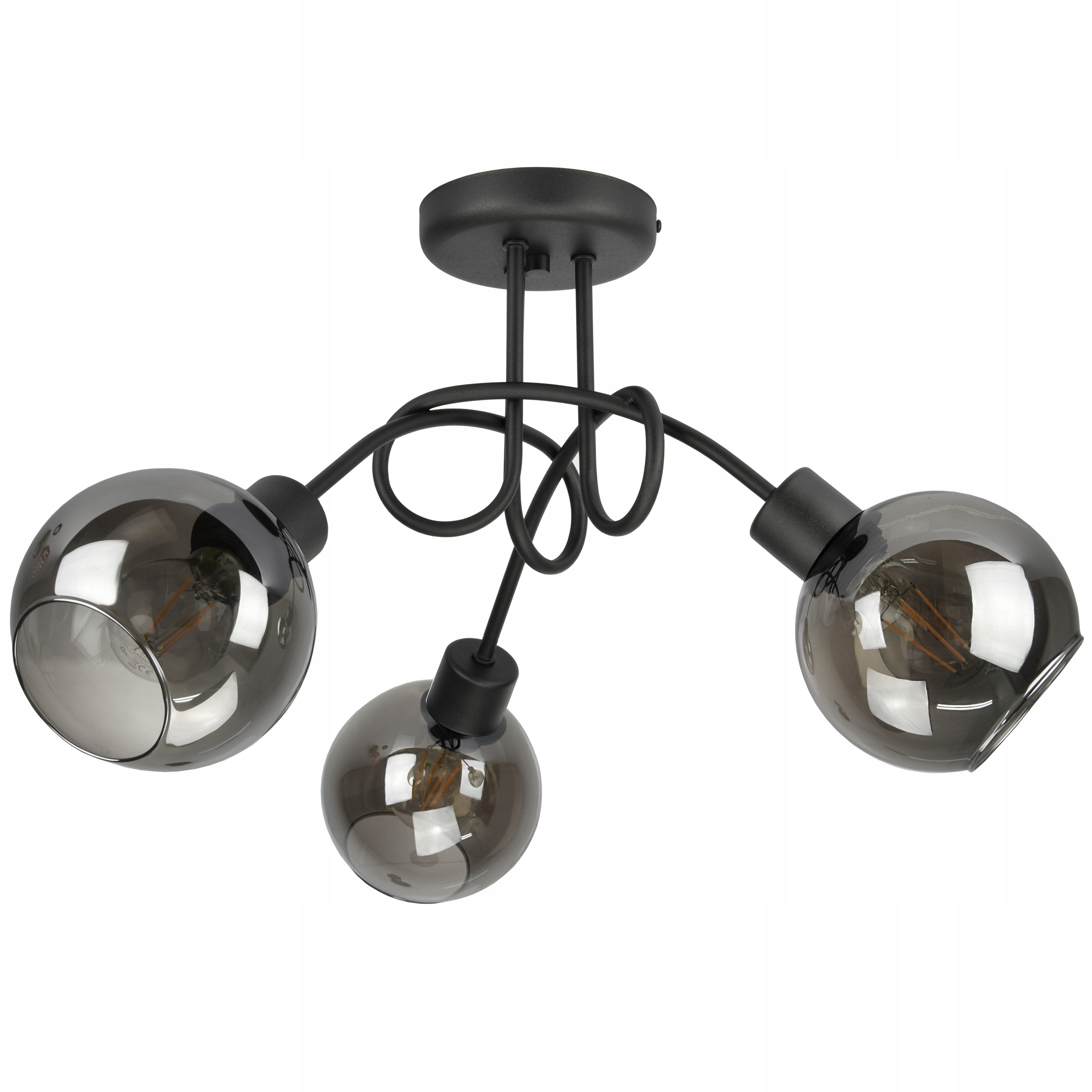 

Lampa Wisząca Sufitowa Żyrandol Pętla Szklane Kule