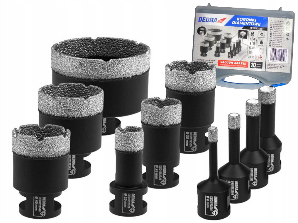 DEDRA DED1592SZ07 wiertła diamentowe do gresu M14