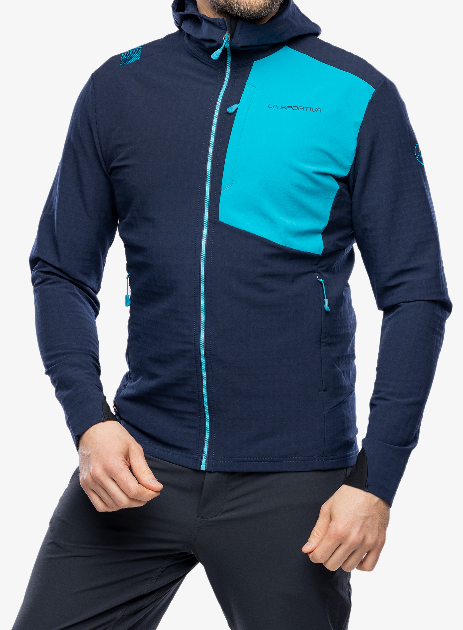 Softshellová bunda La Sportiva Descender Storm Jkt deep sea/tropic blue S