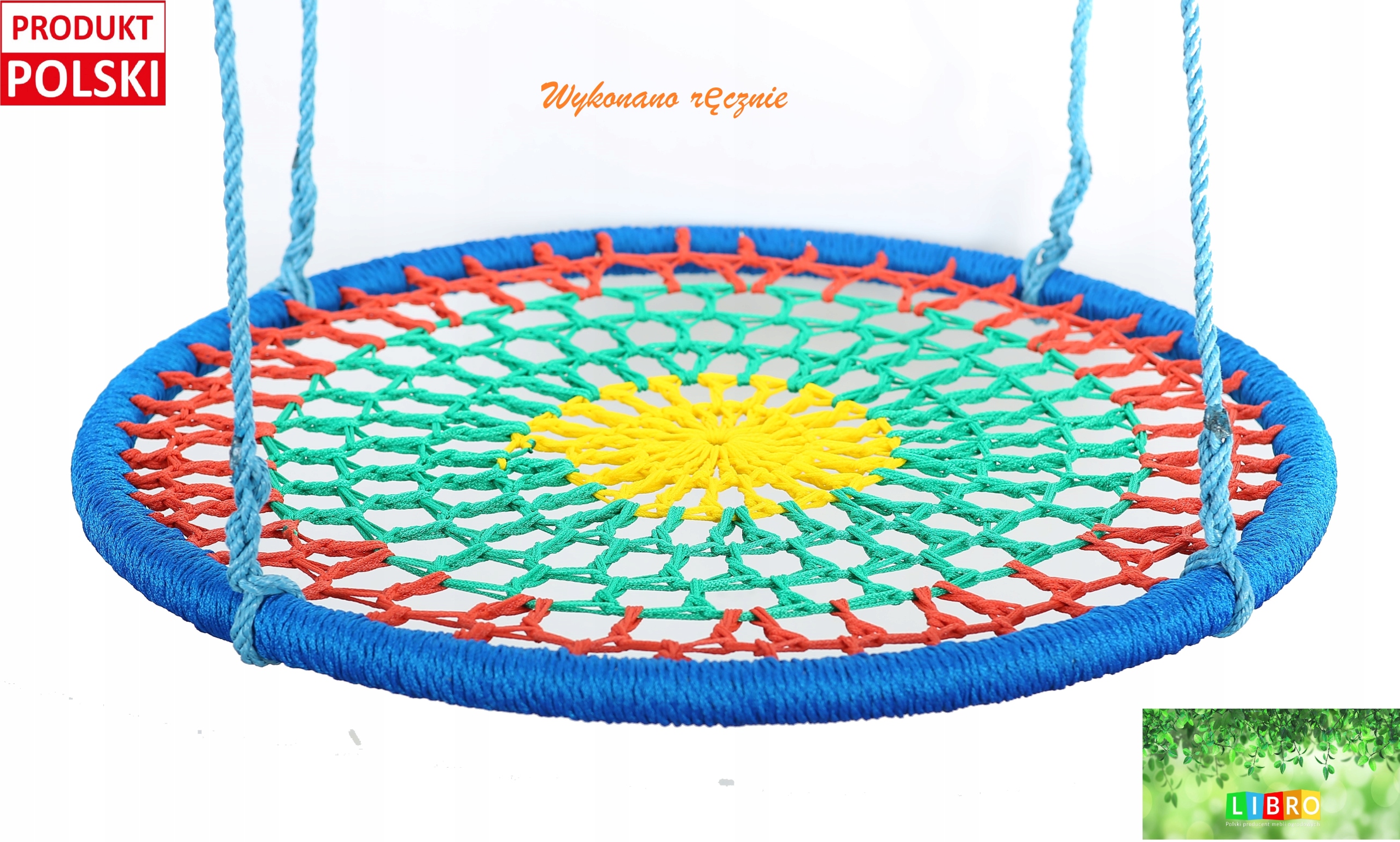 Huśtawka bocianie gniazdo 90 cm Kolorowa !