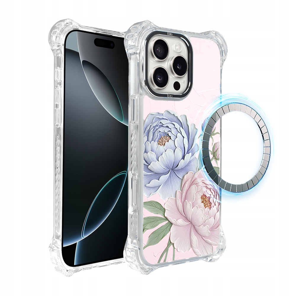 Pouzdro pro iPhone 16 Pro Ibizu DropGuard Ultra s MagSafe, pivoňkově růžové