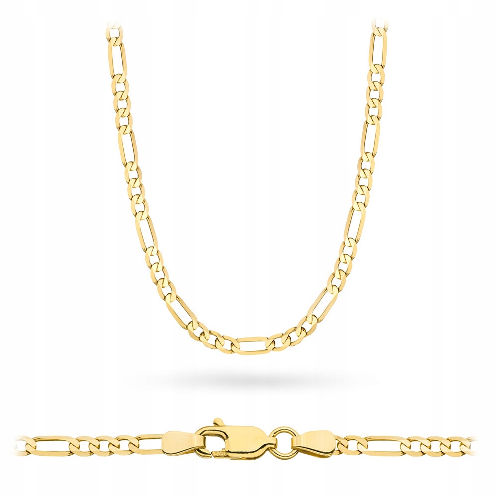 Zlatý Řetízek Pánský pr. 585 Figaro 45cm 14k