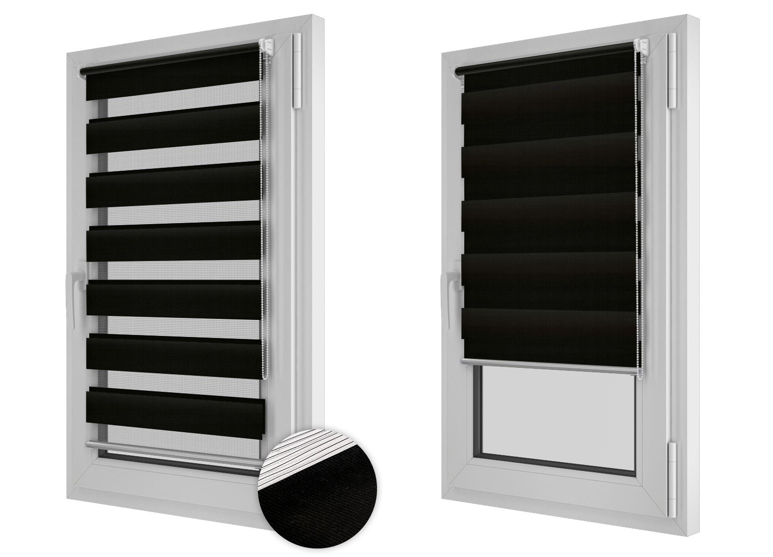 

Roleta Balkonowa Dzień i Noc Żyłka 77x220 czarny