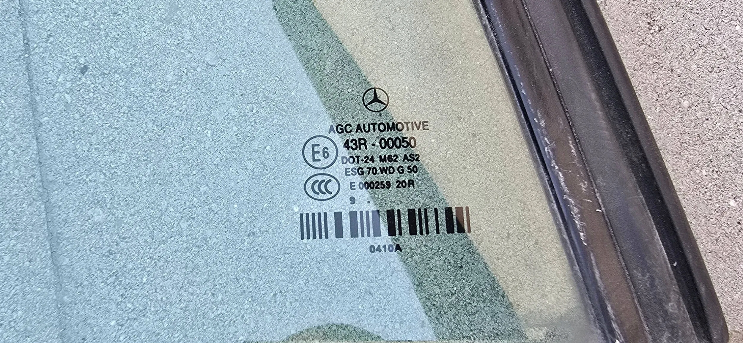 window right rear part MERCEDES W207 CABRIO 2009R