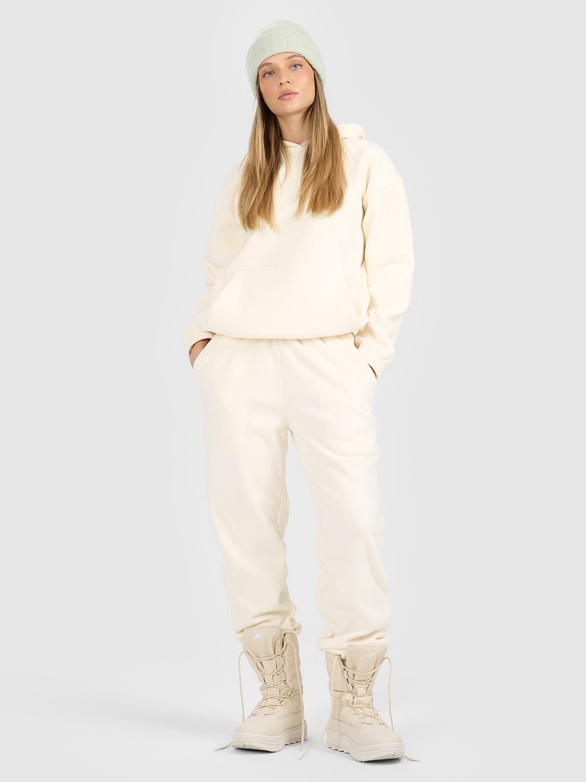 4F Dámské teplákové kalhoty Bílá S