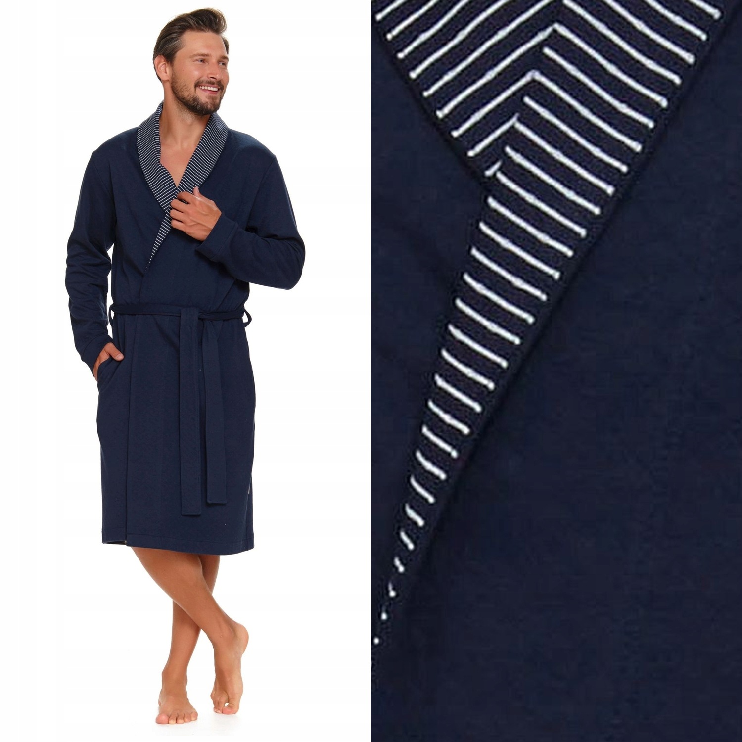 Pánský župan Doctornap Smw 5283 navy blue plus 2XL