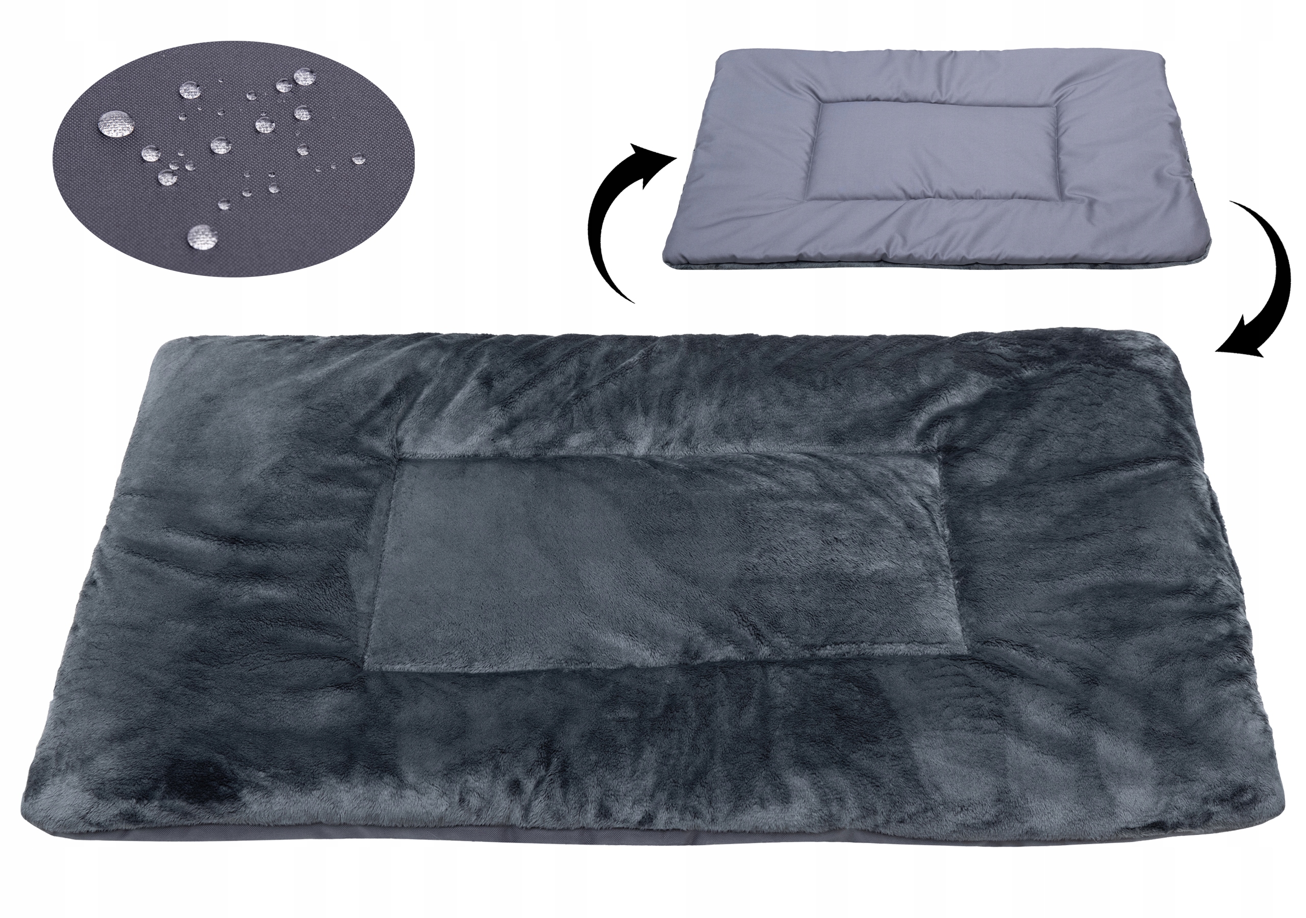 Levně Pelíšek Oboustranná podložka pro psa kočku Kožešina 75x55