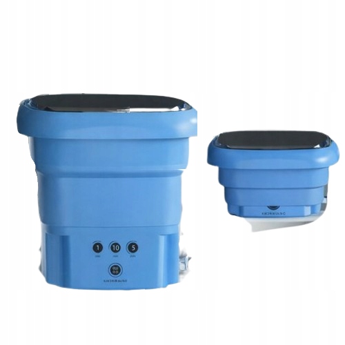 Przenośna mini pralka turystyczna z koszem spustowym i linią odpływową