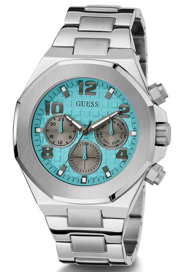 Pánské Elegantní Tyrkysové Hodinky Guess Empire GW0489G3 50M Vodotěsné