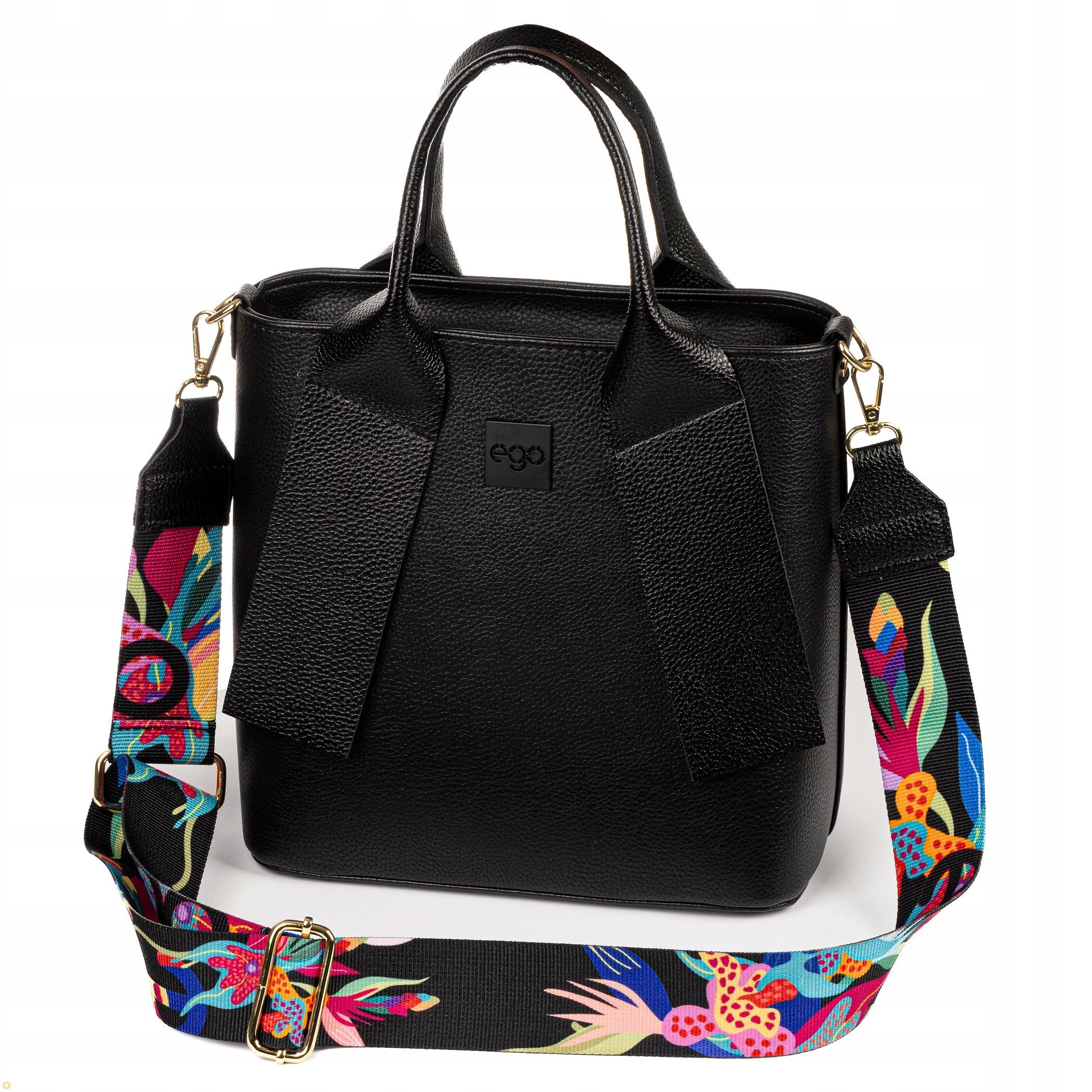 Dámská kabelka Přes Rameno Shopper Ego – módní, Elegantní, prostorná černá