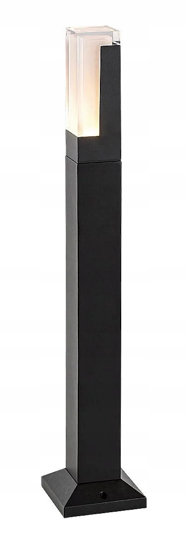 Stojacia záhradná Led lampa čierna štvorcová s stĺpikom 60 cm IP54 Rabalux