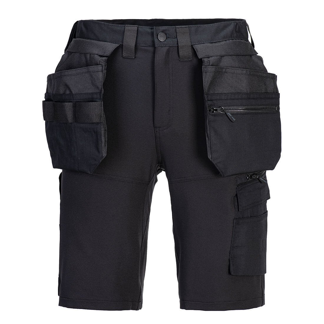Šortky DX4 s kaburami, 4-směrný strečový materiál vel. 44 Černá R
