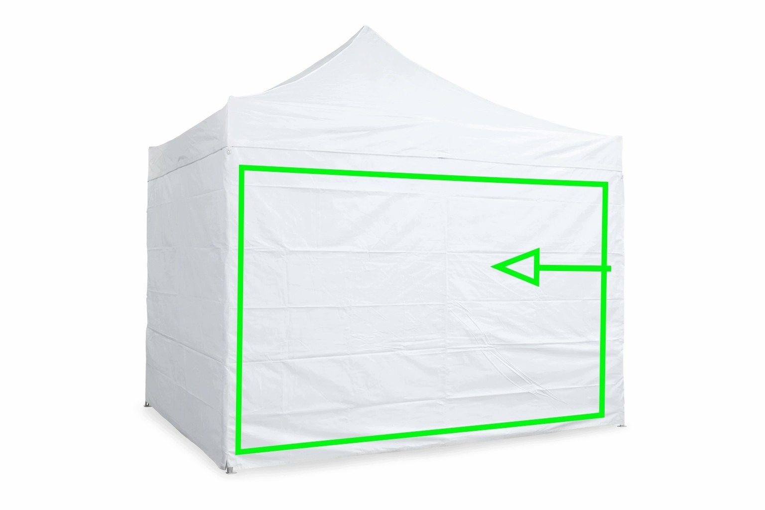 Boční plachta 4 m nůžkový stan Alu 4x4/4x6/4x8 m Pvc 450 g/m² Bílá
