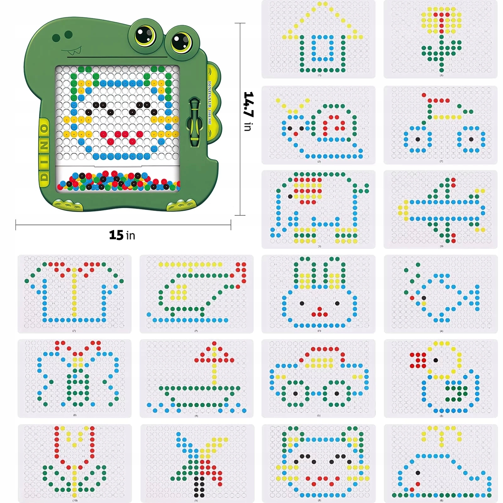 TABLICA MAGNETYCZNA KROPKI EDUKACYJNA DLA DZIECI MAGNETYCZNA DINO BOARD Certyfikaty, opinie, atesty CE