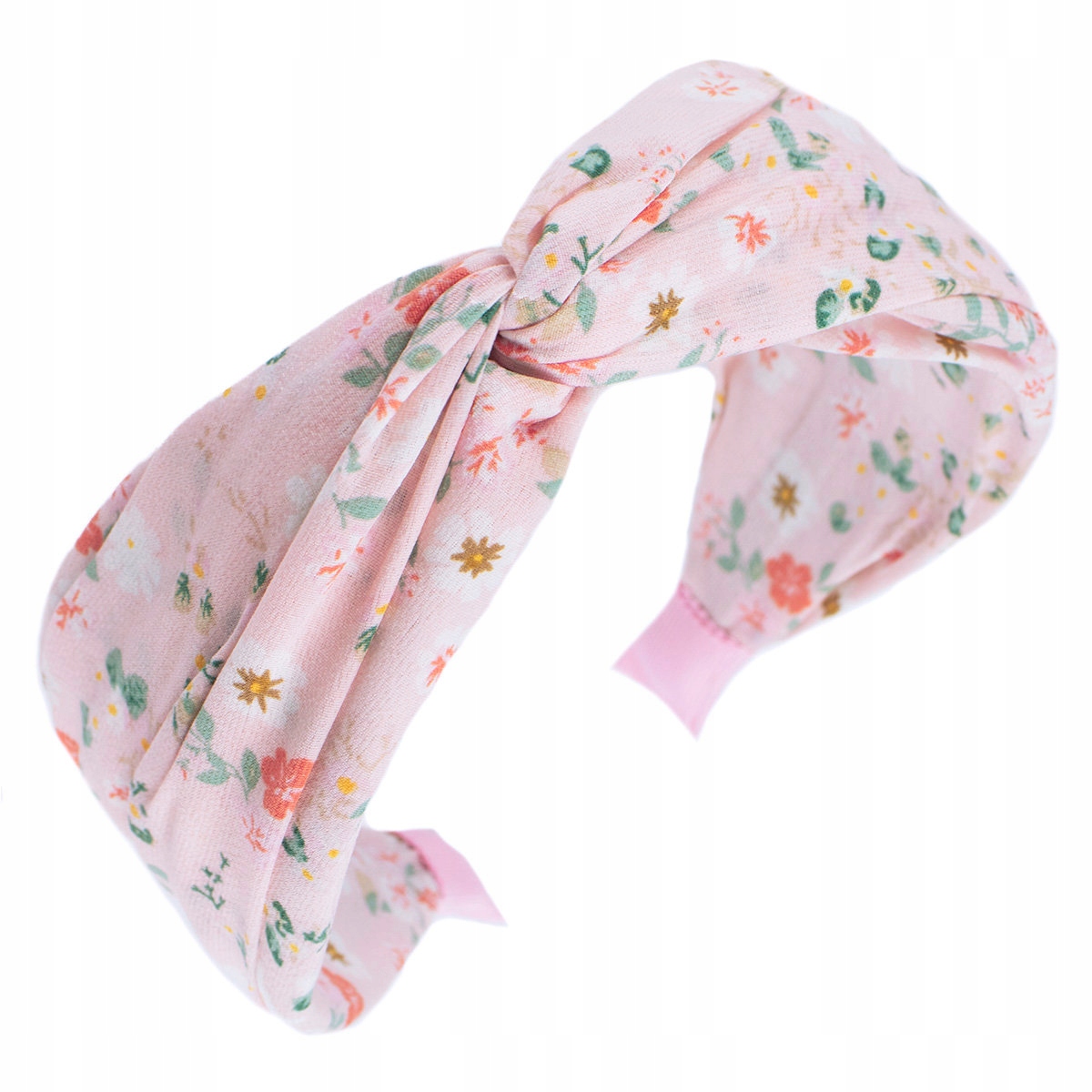 

Opaska do włosów Turban kwiaty supeł Węzeł pudrowa