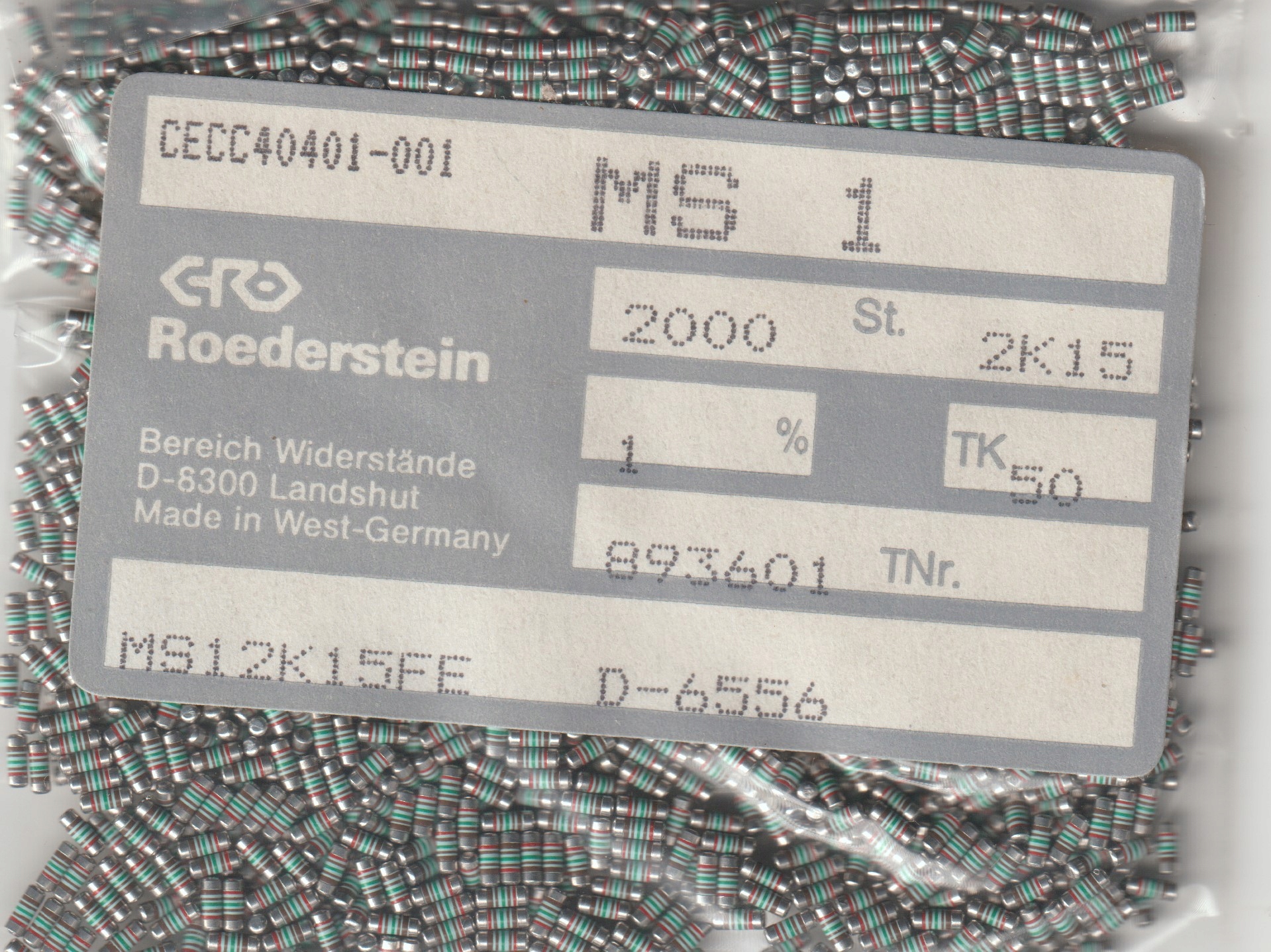 [100szt] 2K15 1% 50ppm rezystor Smd minimelf MS1 Roederstein low noise