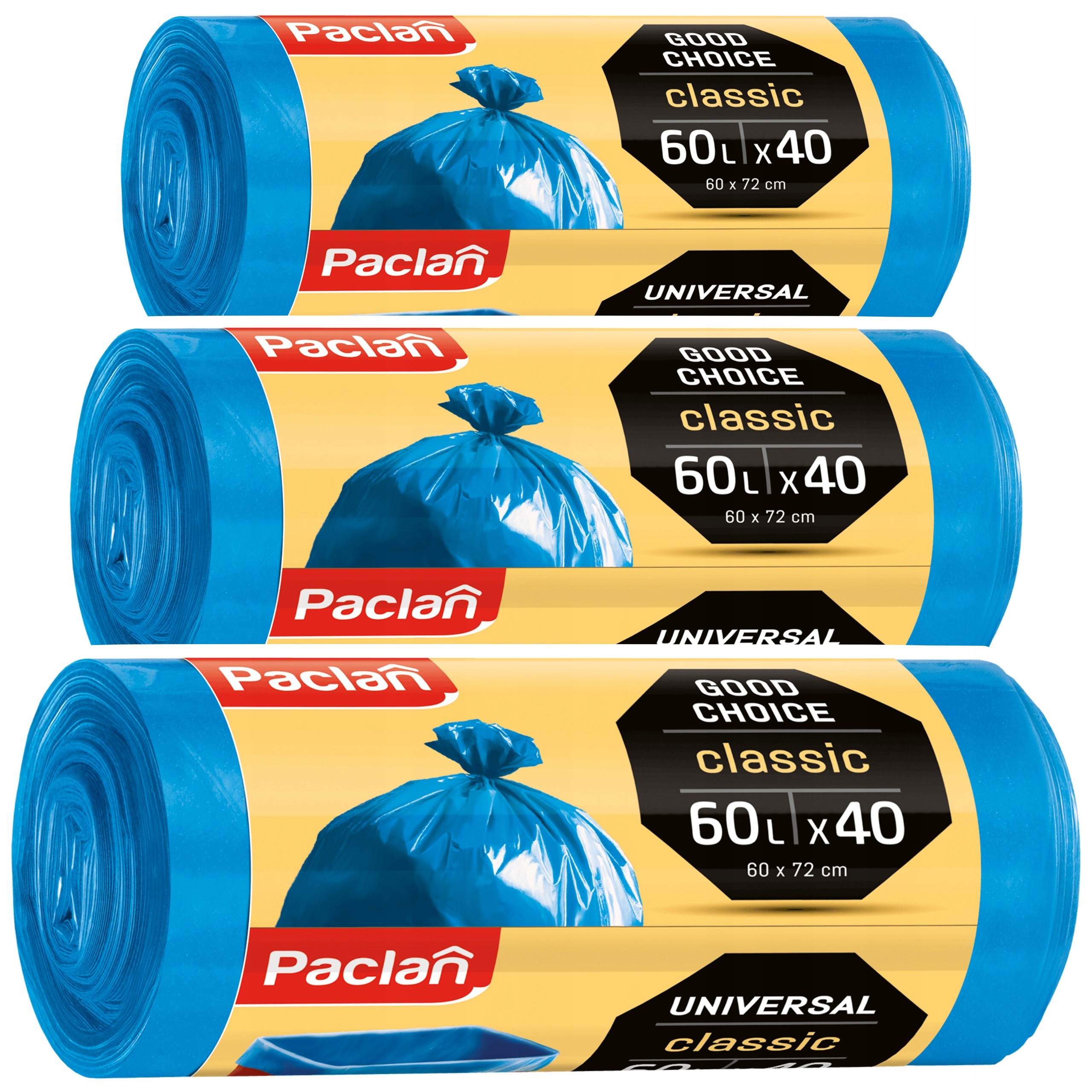 3X Pytle Na Odpadky Classic 60L 40ks 120 Pytlů