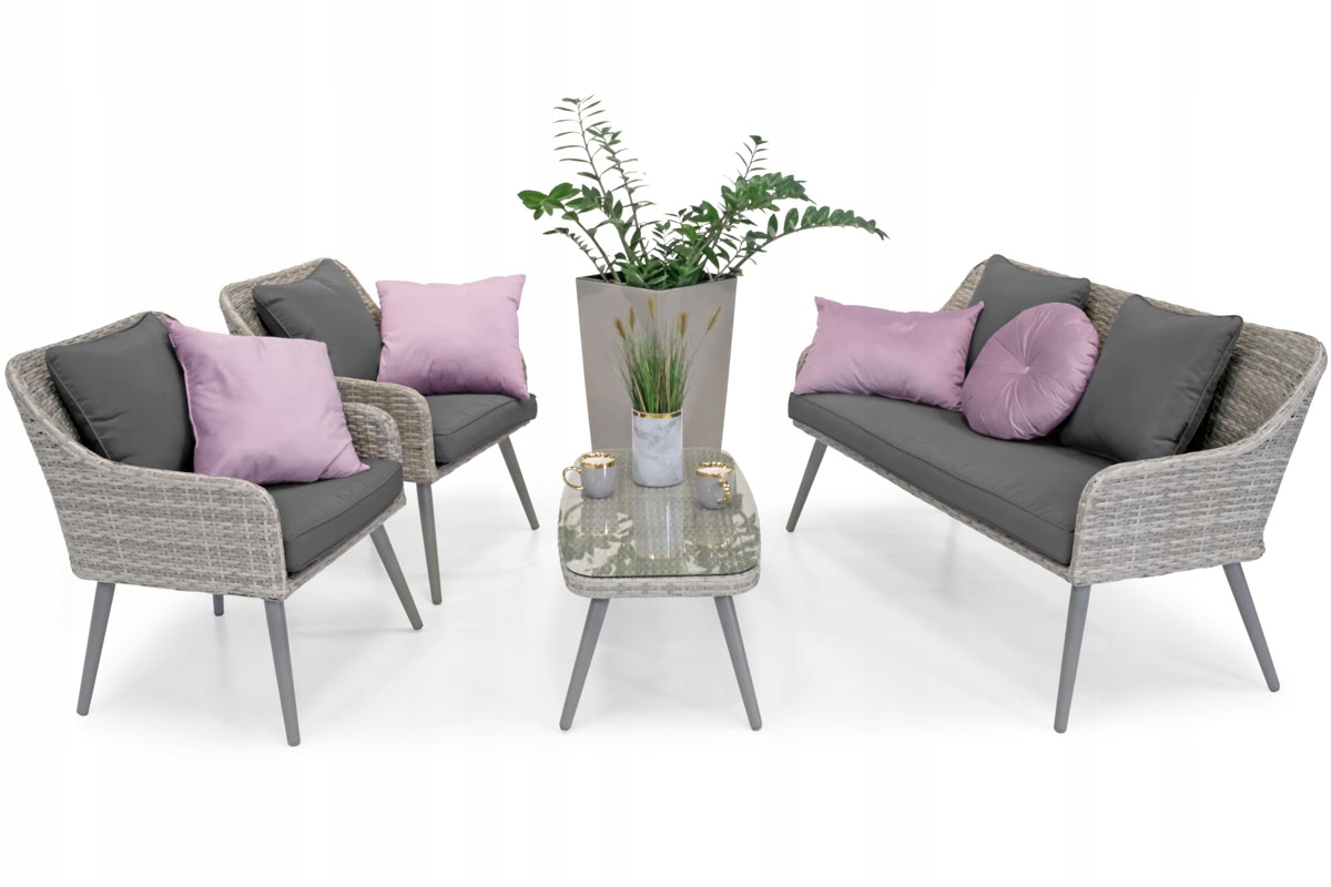 Komplet ogrodowy kawowy z technorattanu MOKKA EAN (GTIN) 5906948110571