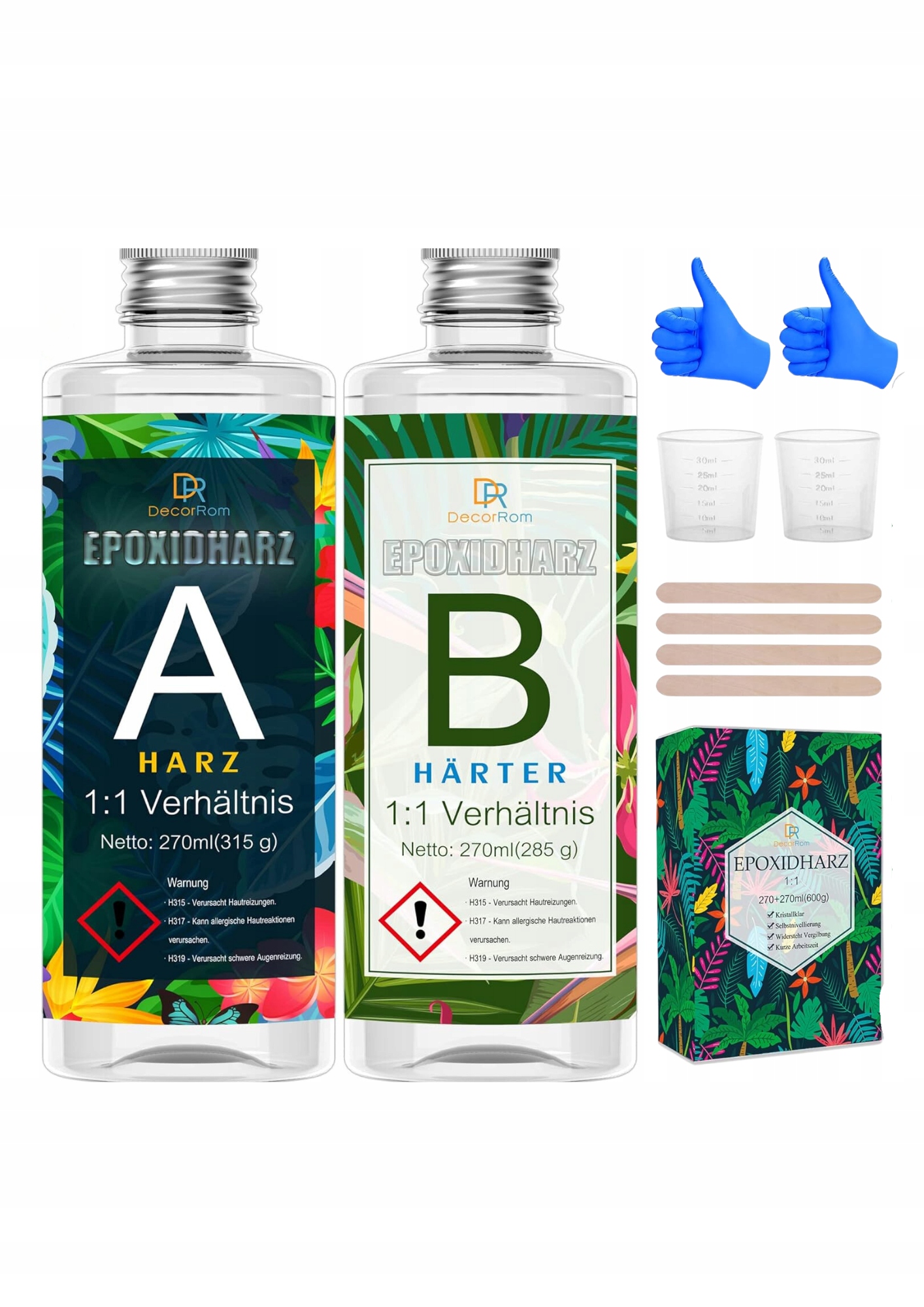 Sada Epoxidová Pryskyřice S Tužidlem Bezbarvá Na Odlévání| 540 ML