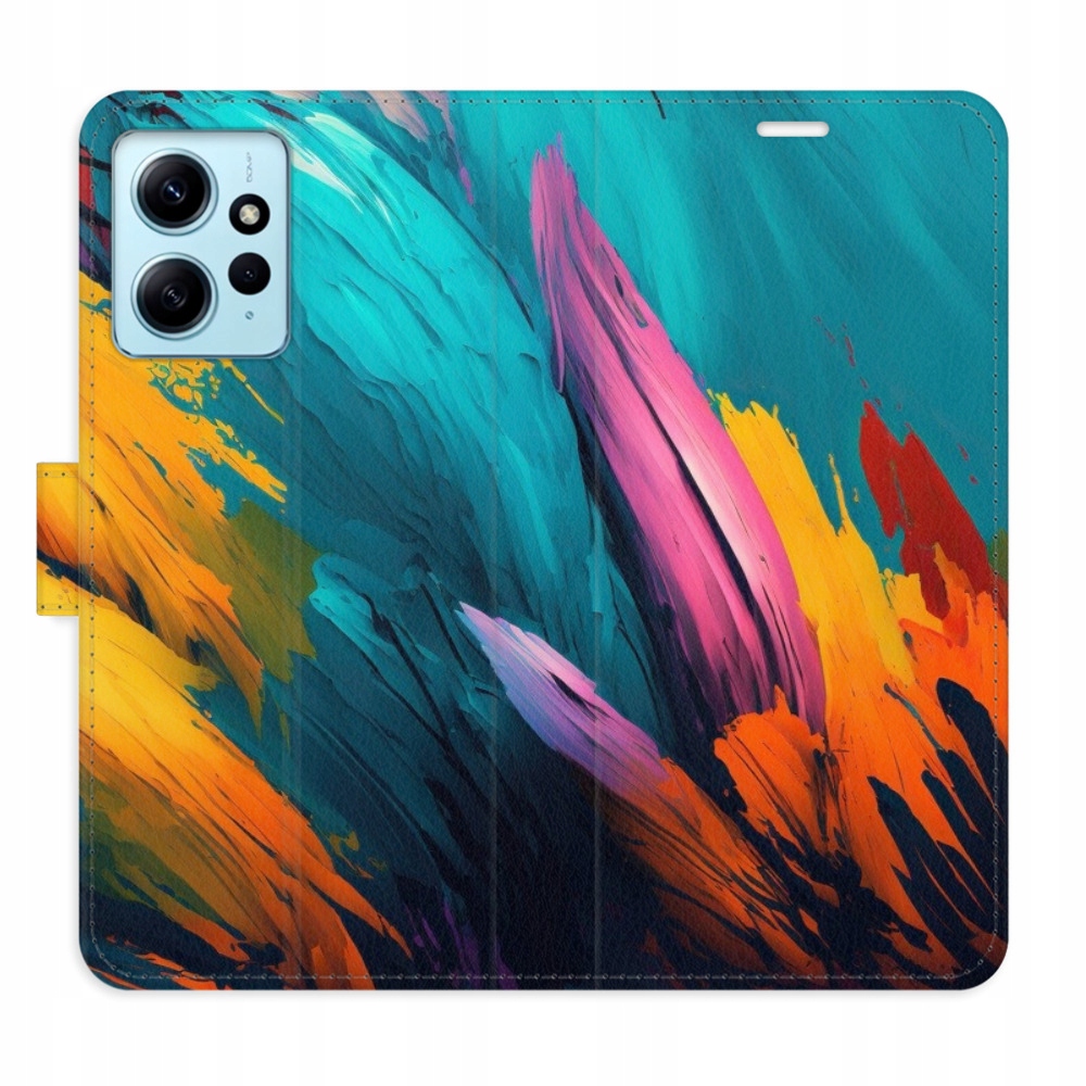 Etui z klapką iSaprio Orange Paint 02 do Xiaomi Redmi Note 12 5G