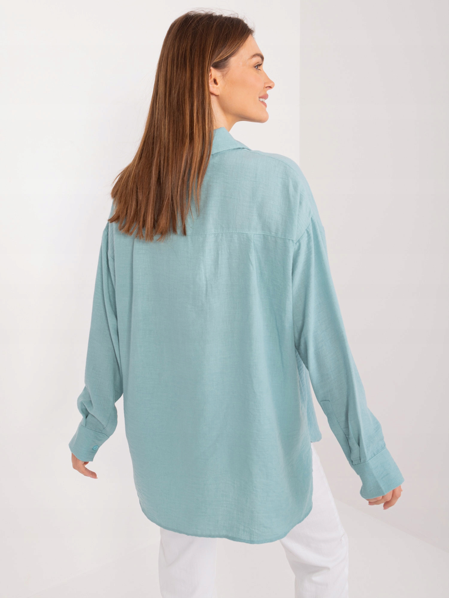 Klasyczna koszula damska S/M w kolorze pistacjowym Marka Fancy Fashion