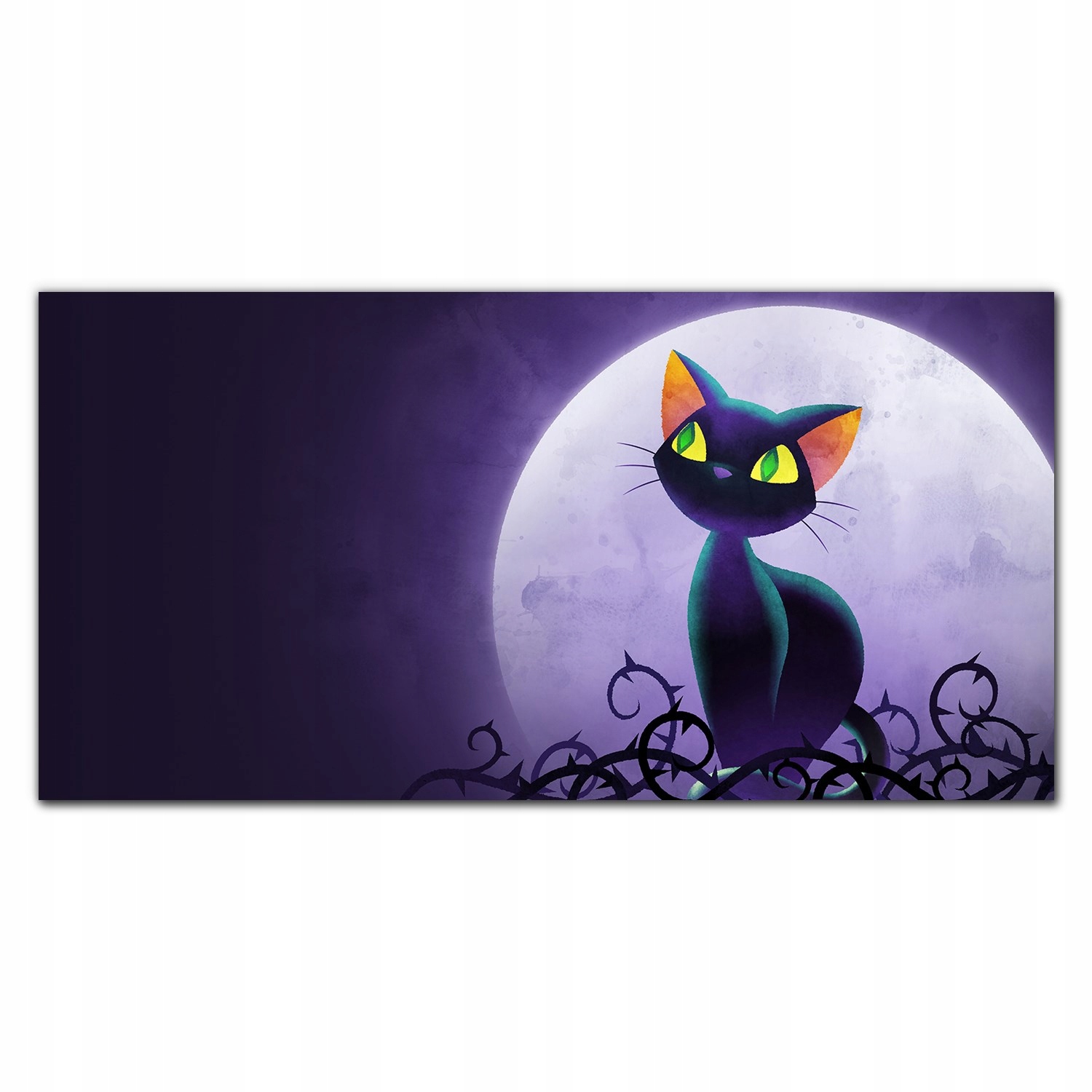 Obraz na plátne na ráme Mačka mesiac 140 x 70 cm
