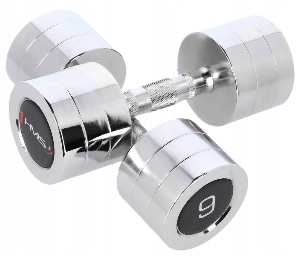 Hantle Hantelki Ciężarki Chromowane Stalowe 2x9kg