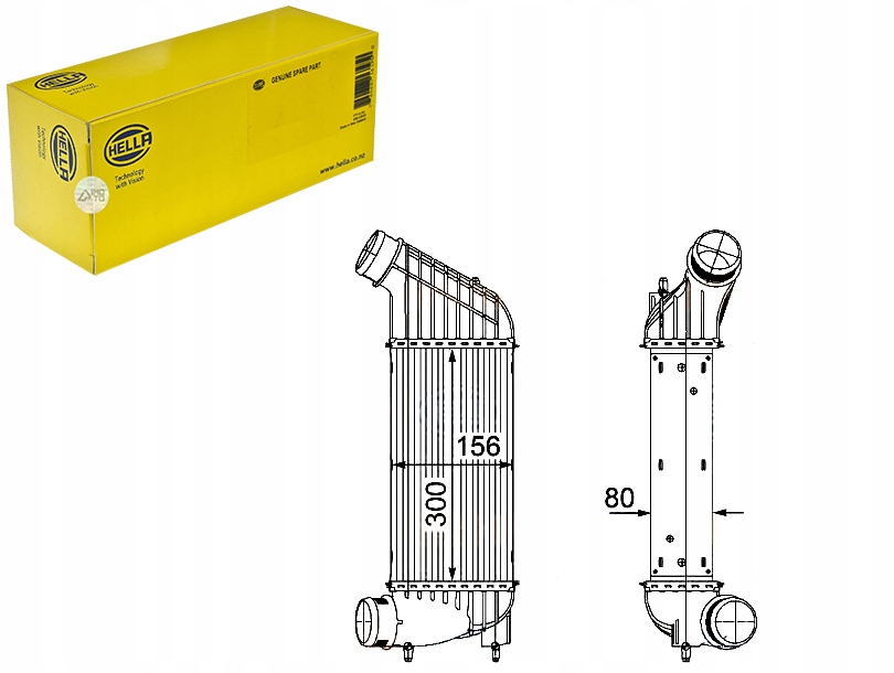 INTERCOOLER CHŁODNICA POWIETRZA DOŁADOWUJĄCEGO [HE