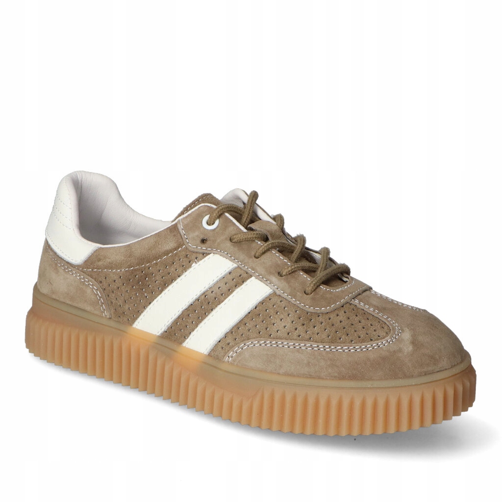 Sneakersy Goodin GD-XF-199B Beżowe Khaki zamsz 38