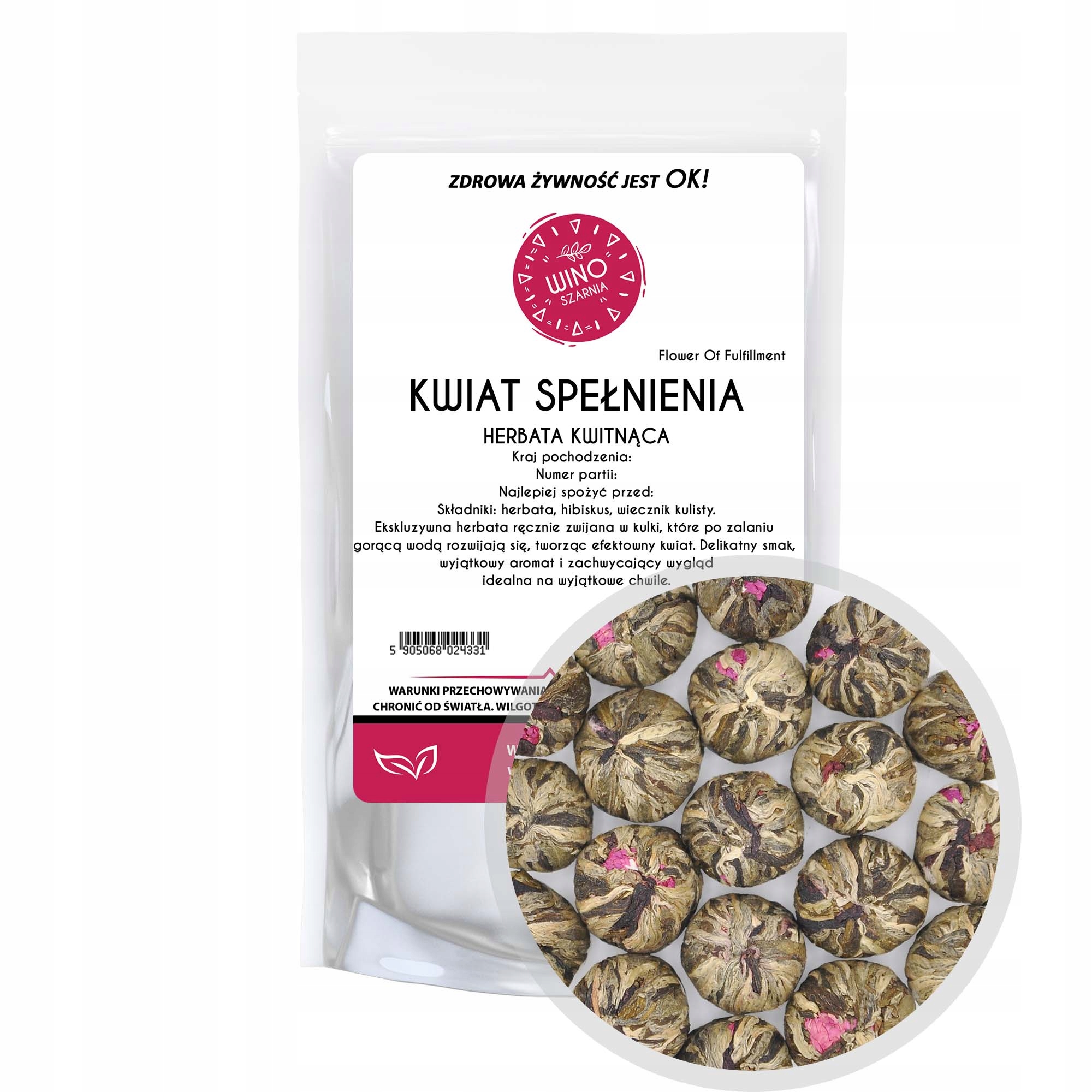 Herbata kwitnąca zielona Kwiat Spełnienia 1kg