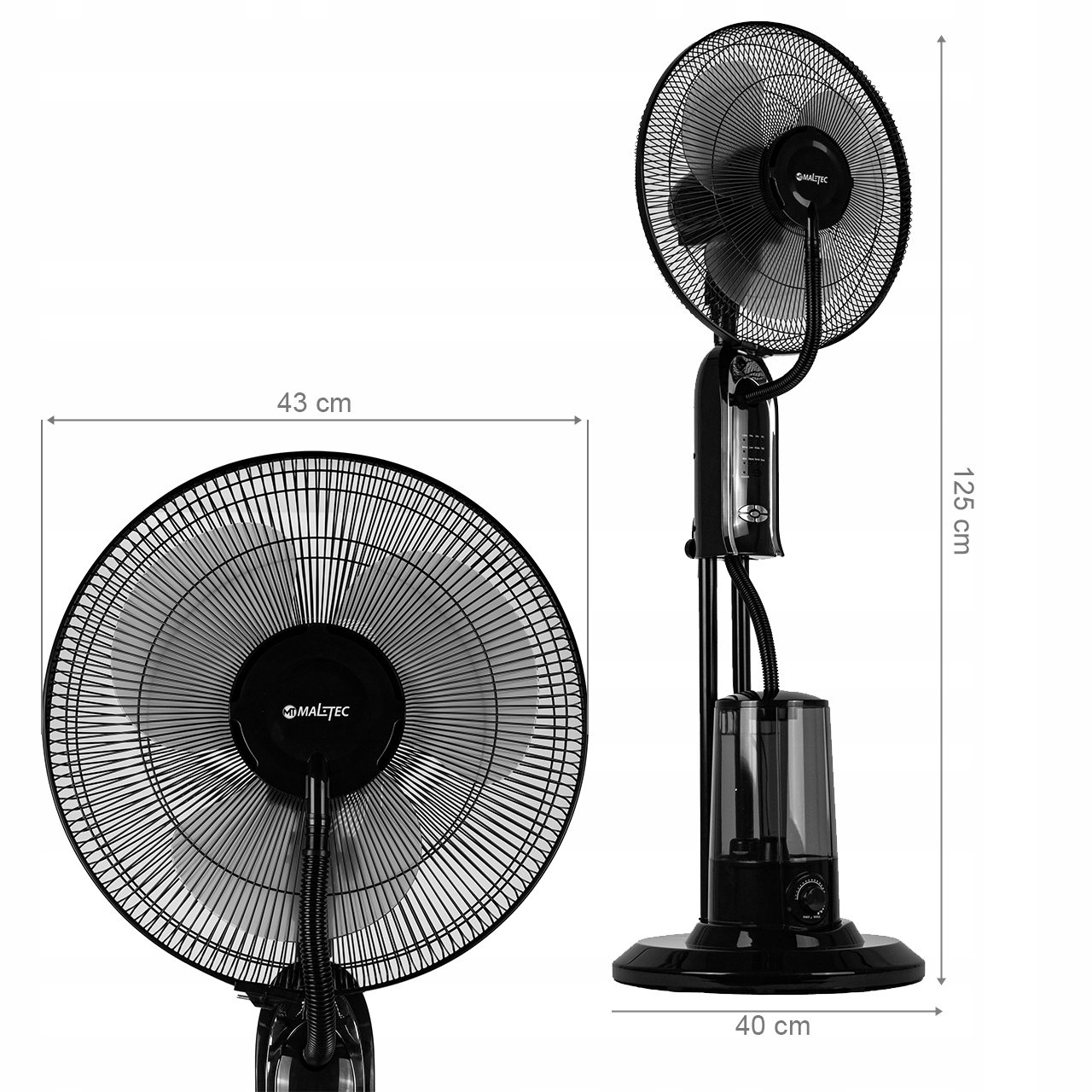 VENTILATOR 75W VENTILATOR CU UMIDIFICATOR CU ACETA DE APA Culoare dominanta negru