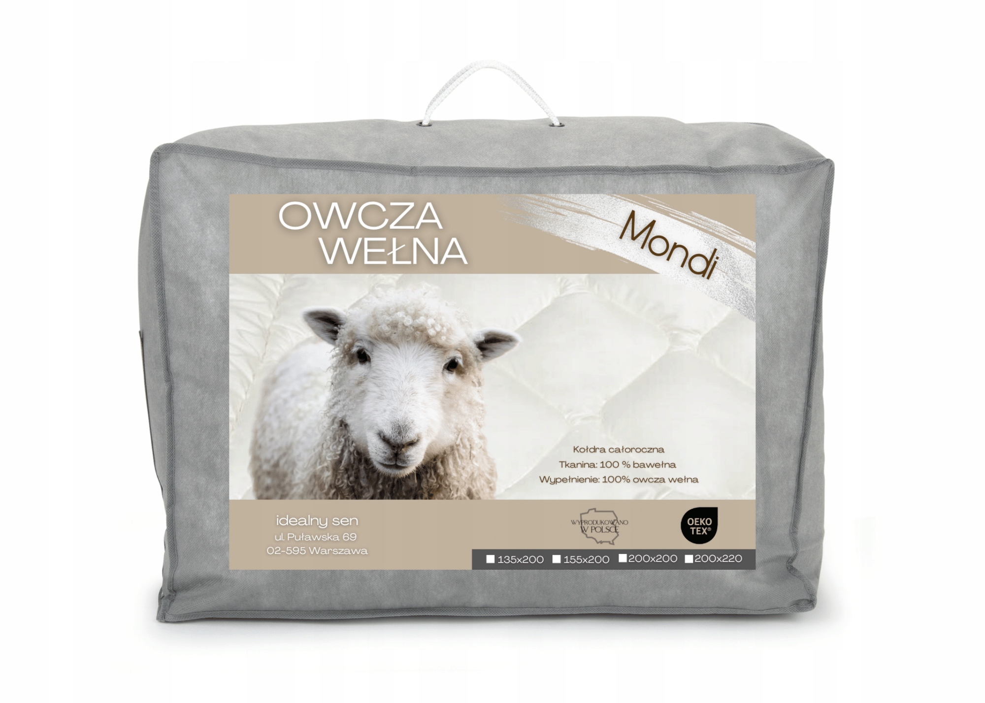 Ideálny Spánok Ovčia prikrývka Vlnená vlna Celoročná 135x200 Mondi