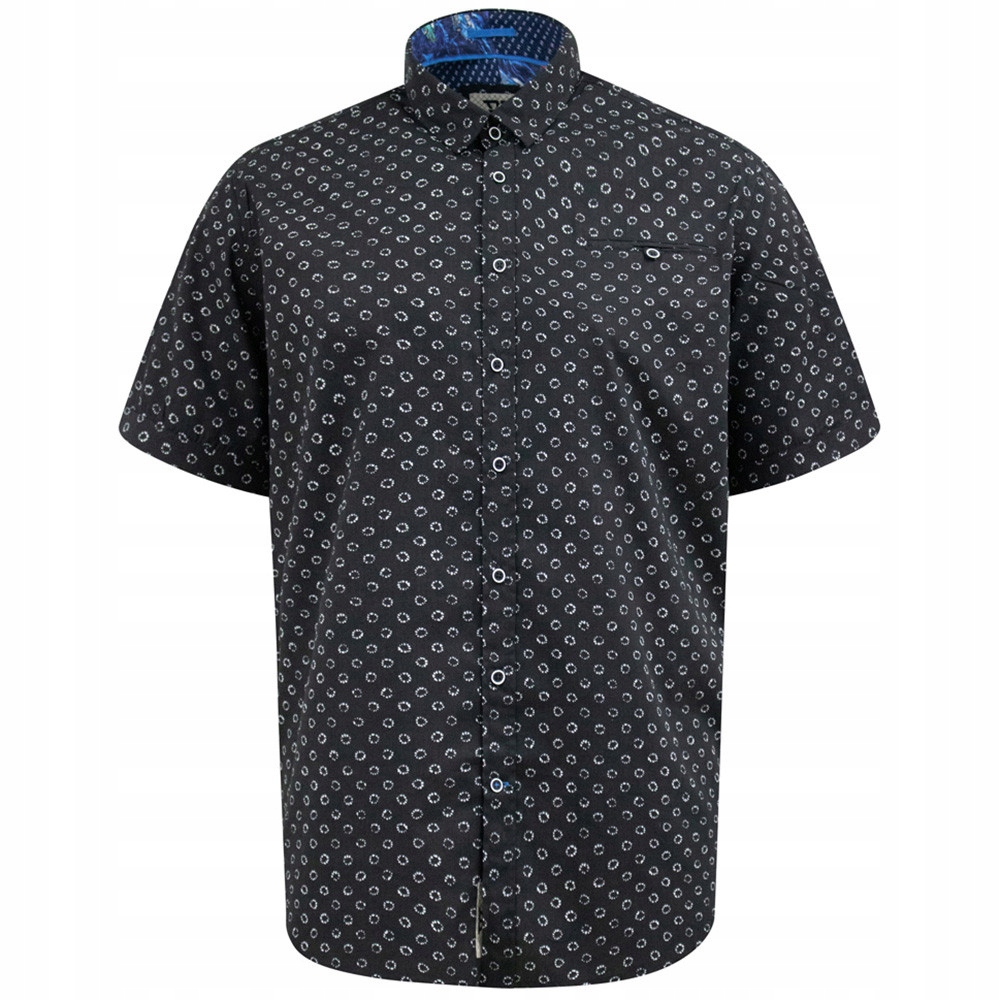 D555 košile pánská Matlock nadměrná velikost 4XL černá