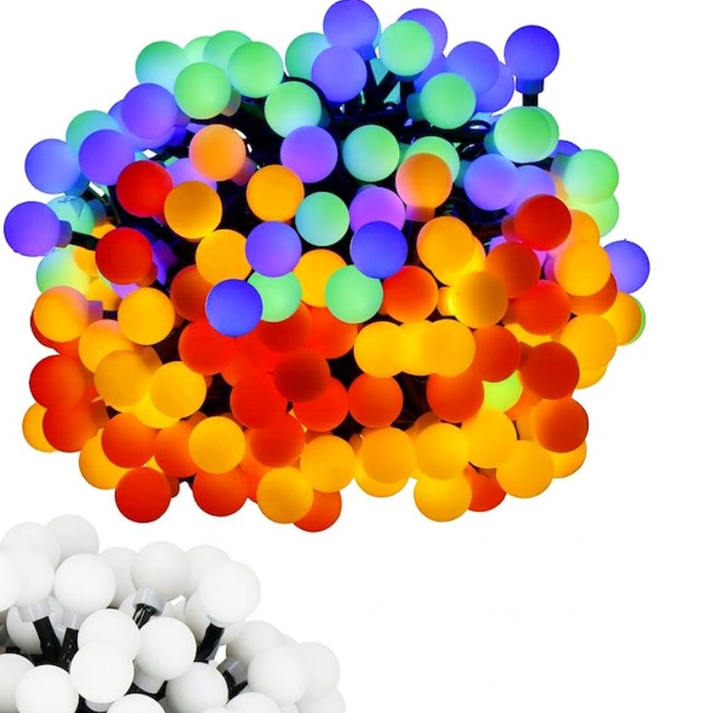 Vánoční Osvětlení Na Stromeček Kuličky 200 Led Vnitřní Multicolor Barevné