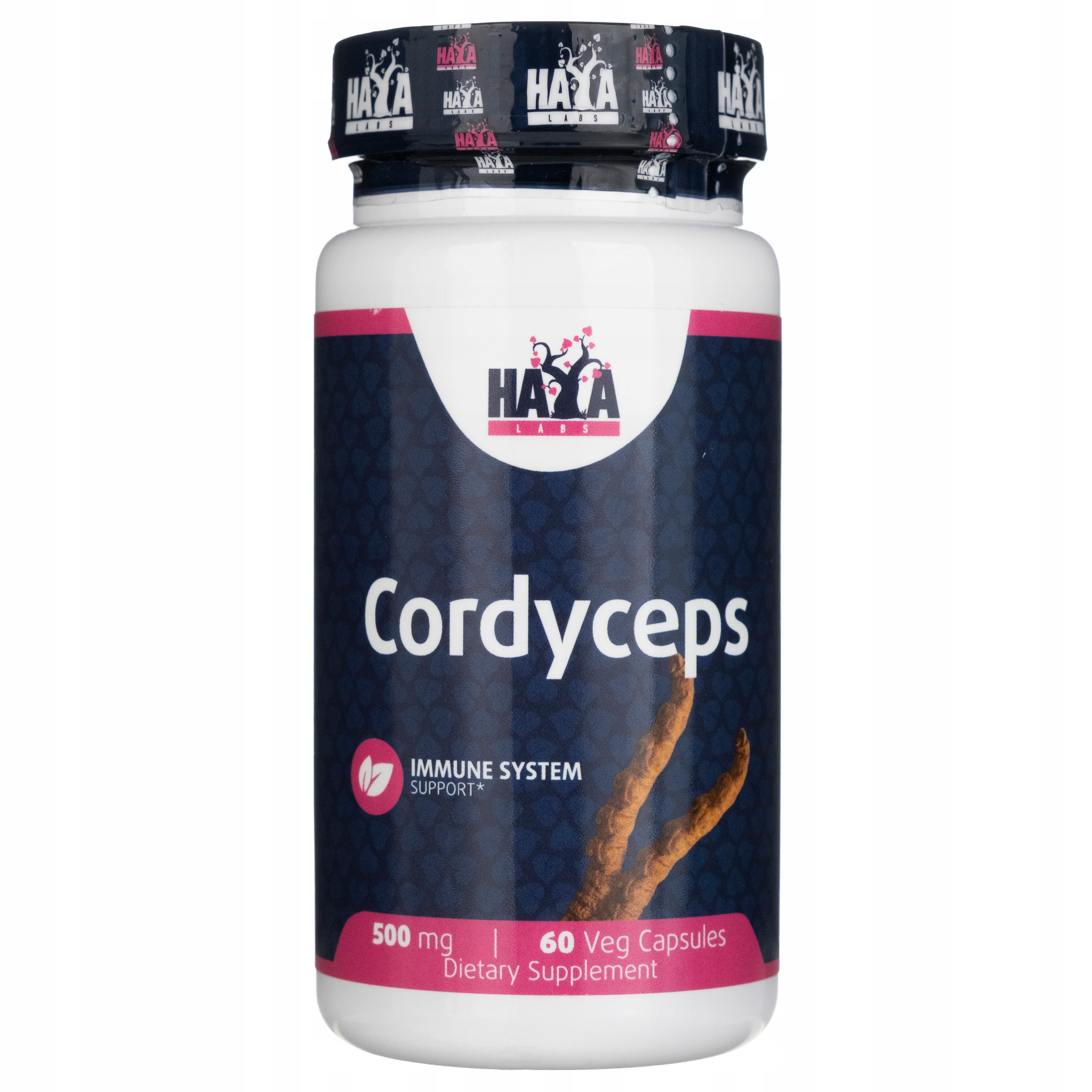Haya Labs Cordyceps 500 mg 60 kapsúl Imunita